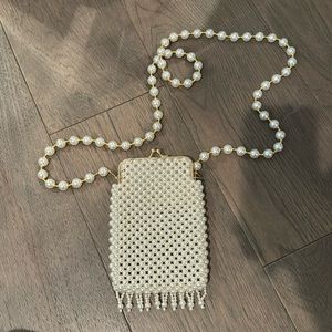 Pearl Beaded Purse Petal & Pup